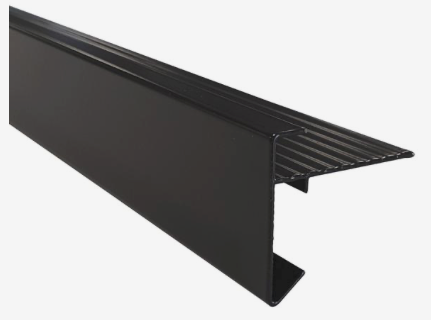 [1058506] Aluminium daktrim, 4,5 x 4,5 x 250 cm, zwart RAL 9005.