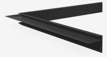 [1058507] Aluminium daktrim binnenhoek, 4,5 x 4,5 x 40 cm, zwart RAL 9005.