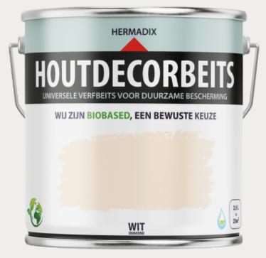 Houtdecor 619 Wit dekkend 750 ML