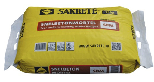 Beton (turbo) 25 kg in plastic zak, (snelbeton)