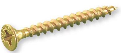 5,0X 60 geel verzinkt, PZ (per 100 stuks)