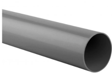 Regenpijp 275 cm, rond 8.0 cm (bruin of grijs)