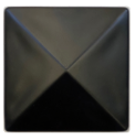 [AFD-030] Piramide, 121x121mm, zwart gepoedercoat