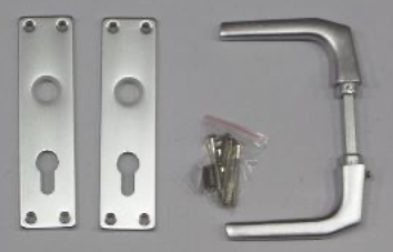 [UIT-03] Deurschild en deurkruk aluminium voor cilinder
