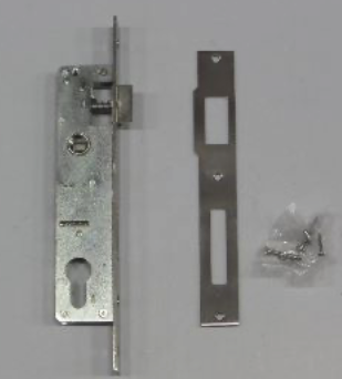 [UIT-10] Deurslot smal, (Kale) voor cilinder, PC maat 85mm, 25mm, RVS voorplaat en sluitingsplaat (excl. deurschild en klink)