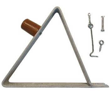 [DB-05] Deurvanger met buffer en windhaak - 240x170x38mm - galvanisch verzinkt