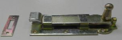 [UIT-70] Rolschuif met bocht, groot, plaat: 160x65x2mm, geel verzinkt