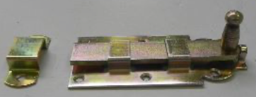 [UIT-66] Rolschuif vlak, klein, plaat: 120x55x2mm, geel verzinkt