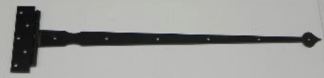 [BIJ-05] T-heng met scharnier - lengte: 600mm - dikte: 6mm - zwart gecoat