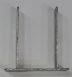 [UA-072] Paalhouder - UA-072 - U-vorm grondbevestiging, 121mm, afmetingen: 200x50x5mm, vuurverzinkt *