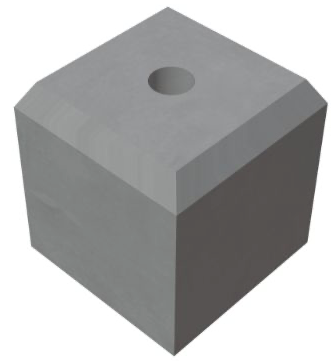 [ARD-03] Arduinen sokkels / Blauwe hardsteen / ARD-03 / Bovenkant 200x200mm / Buitenzijde: 240x240mm / Opening: 50mm/ Hoogte: 250mm