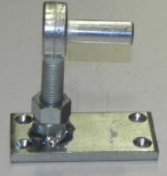 [DU-064] Verstelbare duim op plaat, Plaat: 50x100mm, dikte 8mm, verzinkt.