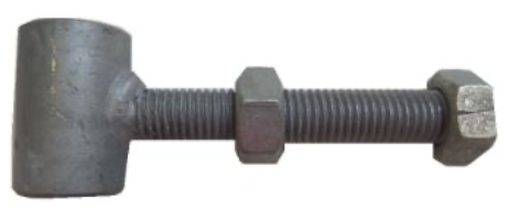 [PODR-01] Draadstang t.b.v. poortframe, verzinkt, incl. 2 moeren M14